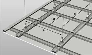 - Een D-onderstructuur laat immers toe het aantal ophang- en bevestigingspunten aanzienlijk te verminderen: tegen een harde betonnen draagstructuur of bij een fikse verlaging van het plafond zal een