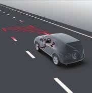 Pre-Collision System (PCS) met voetgangersdetectie Het Pre-Collision System van Toyota Safety Sense met voetgangersdetectie combineert een millimeter-wave radar met een camera.