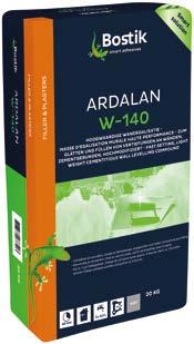 ARDALAN W-105 Een hydraulisch uithardende, fijnkorrelige uitvlakmortel voor wanden.