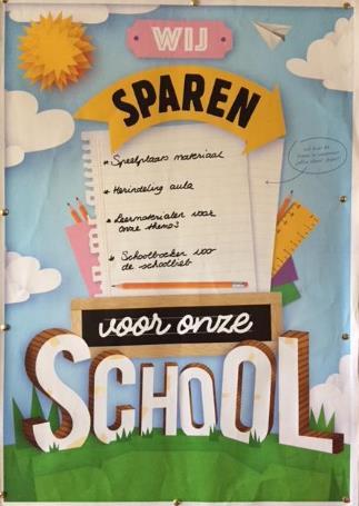 Dit geld kan dan gebruikt worden voor bijvoorbeeld materiaal voor de speelplaats, de herindeling van de aula, leermaterialen en/of schoolboeken voor de schoolbieb.