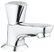 GROHE KRANEN VISUALISATIE 1 20 405 001 chroom 20 405 001 Costa S Toiletkraan metalen greep markering blauw GROHE Carbodur keramisch bovendeel gegoten uitloop met mousseur aansluitmoer 1/2"