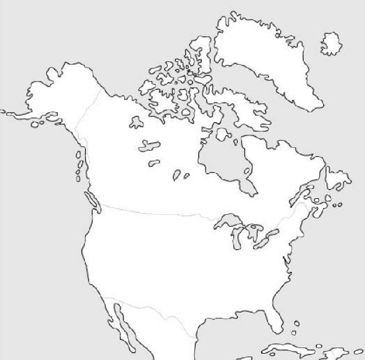 2-Gebruik de atlas a-schrijf dwars met grote letters op de kaart de volgende gebergten op de juiste plaats: Appalachen, Ozarkplateau, Rocky Mountains, Great Basin, Sierra Nevada, Cascade Range en