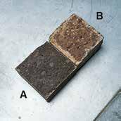 2: Bescherming van tegen versnelde carbonatatie (30% CO2) op poreus beton Aanbrengen van keramische tegels met Kerabond + Isolastic Prive terras aangelegd in Cereseto (Allessandria) Italië o