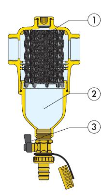 4X.59.11. 442.2-...02. 01 Procesinstallaties, automatische vuilafscheiders / < DN 050 / H, warmgeperst messing CALEFFI Dirtcal 5462 (59) Xh6 Volgnr.