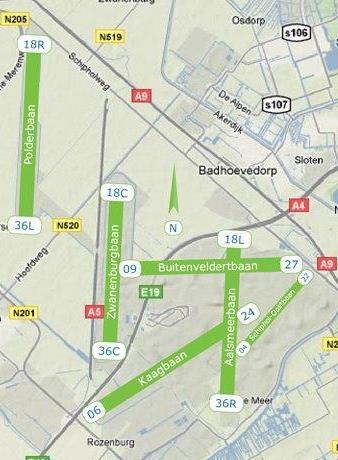 Onderhoudsplan Banen Schiphol 2018 Baan Soort Onderhoud Buitenveldertbaan (09-27) Kaagbaan (06-24) Oostbaan (04-22) Zwanenburgbaan (18C-36C) Polderbaan (18R-36L) Aalsmeerbaan (18L-36R) Normaal