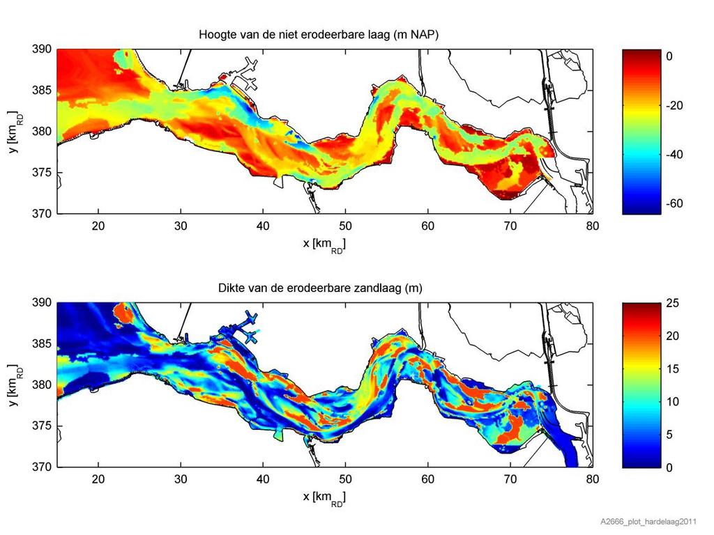 In het oostelijke deel van de Westerschelde is het sediment enigszins fijner dan in het westelijk deel. De bodem bestaat uit erodeerbare en niet-erodeerbare lagen (Gruijters et al., 2004).