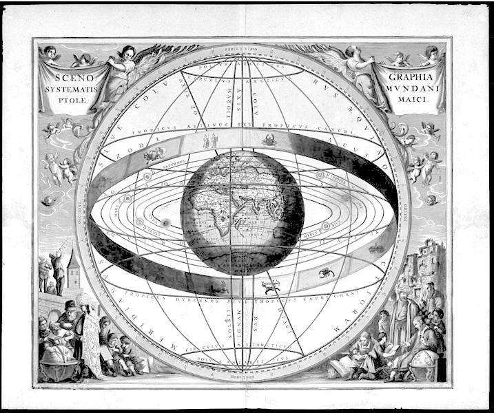 tussen die twee steden. Uitgaande van de 360 van een complete cirkel berekende hij welk deel van de totale omtrek van de aarde zich tussen de twee steden bevond.
