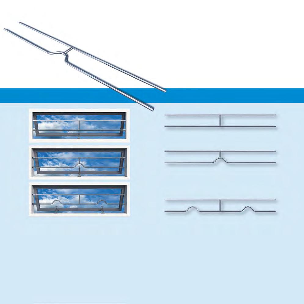 SecuBar H-Bar RVS barrière-stangen H-Bar 149 149 149 1490 H-Bar Combi 1490 H-Bar Combi 2 op maat op maat op maat gemaakt van RVS, massief, Ø16mm, montage met losse steunen op maat geschikt