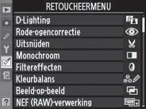 3 Selecteer een menu. Druk op 1 of 3 om het gewenste menu te selecteren. s 4 Plaats de cursor in het geselecteerde menu. Druk op 2 om de cursor in het geselecteerde menu te plaatsen.