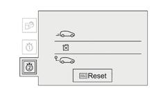 Controle tijdens het rijden Touchscreen Weergave van de informatie Traject resetten - Actuele informatie: actieradius, huidig brandstofverbruik, de teller van het Stop & Startsysteem.