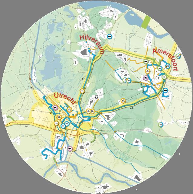 Sociale Aspecten F. Relatie met andere projecten Verbetering fietsroute Bunschoten Amersfoort Vathorst Afbeelding 3 toont de kaart met maatregelen uit het VERDERpakket.
