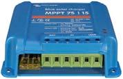 6.2 BlueSolar MPPT Code Omschrijving Nominale laadstroom Display Spanning (VDC) PG SCC010010050R BlueSolar MPPT 75/10 10 LED 12/24 BVI 81,00 SCC010015050R BlueSolar MPPT 75/15 15 LED 12/24 BVI 90,00