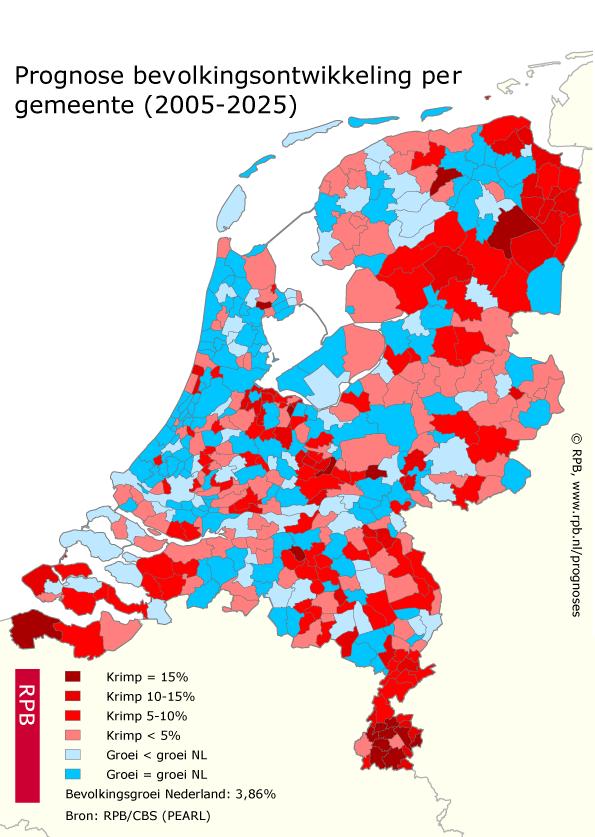 Nederland 2025: 56% gemeenten heeft minder