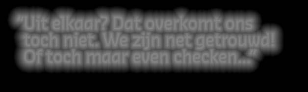 Uw scheiding is niet van invloed op het wezenpensioen. De verzekering van het wezenpensioen voor uw kinderen blijft na uw scheiding gewoon doorlopen. Uit elkaar? Dat overkomt ons toch niet.