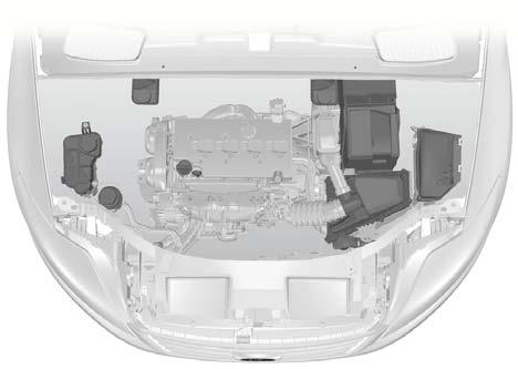 Onderhoud OVERZICHT MOTORRUIMTE - 1,6 L DURATEC-16V TI-VCT (SIGMA) A B C D E E87714 J I H G F A B C D E F G H I J Vloeistofreservoir remsysteem en koppeling (auto's met stuur rechts).