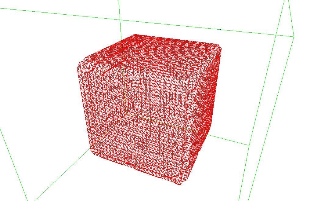 Hoofdstuk 5. Resultaten 58 (a) Eén van de input foto s (b) Eén van de input foto s (c) Resolutie 50 x 50 x 50 (d) Resolutie 50 x 50 x 50 in wireframe Figuur 5.1: