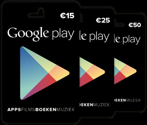 NIEUW! Google Play Gift Card Te besteden in de Google Play Store.