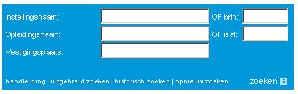 2. Openingsscherm Eenvoudig zoeken Raadplegen CROHO wordt standaard geopend met het scherm eenvoudig zoeken. Met eenvoudig zoeken wordt gezocht op de actuele en toekomstige opleidingen.