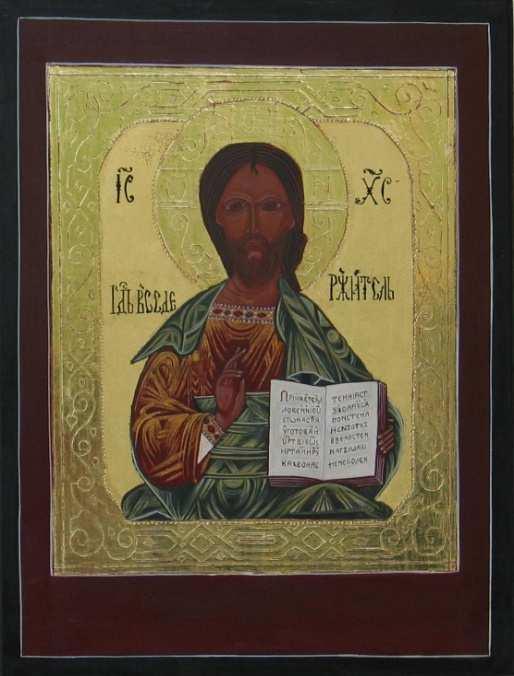 Icoon no. 19 Afmeting 25x32 cm. (BxH) Prijs 550,= Christus Pantokrator.