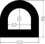 2015254 80 x 65 mm 6 meter INSCHUIFPROFIEL 2015126 0 meter