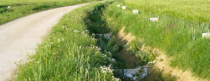 Eens het water het peil van de stuwconstructie of overloop bereikt heeft, loopt het over naar het volgende compartiment.