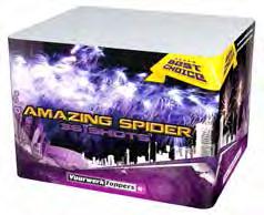 3427 Amazing Spider vuurwerktoppers verpakking doos: 12/1 verpakking eenh. doos: 12 barcode artikel: 8717703395914 gewicht/afm. artikel: 860 g 10x14,5x12,5cm 20-25 gewicht/afm.