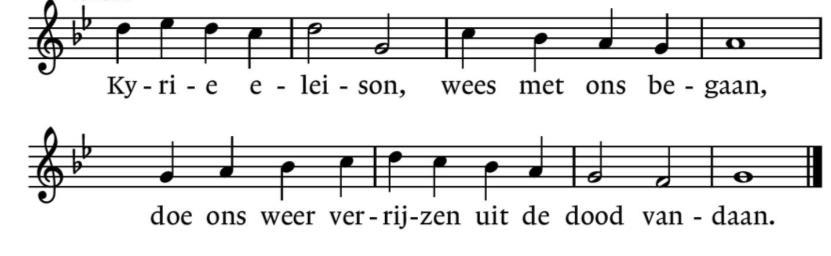 Cantorij: 2. Ja, Hij is ons getrouw gebleven, Hij heeft in goedertierenheid, naar de belofte eens gegeven, het huis van Israël bevrijd. Zijn volk is veilig in zijn handen.