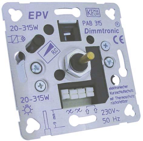 Muur inbouw Phase aansnijding Muur dimmer voor phaseaansnijding tussen R60 600W Type dimming Phase aansnijding Nom.