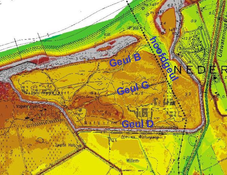 In het Zwin zijn door de aanhoudende toevoer van sediment bepaalde gebieden zeer sterk opgehoogd door afzetting van zand. Deze ophoging zorgt ervoor dat deze zones minder vaak overstroomd geraken.