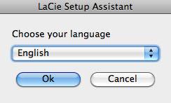 Installatie De LaCie Setup Assistant verhindert niet het gebruik van het ingebouwde schijfhulpprogramma van uw computer bij het formatteren of partitioneren van uw LaCie-drive.