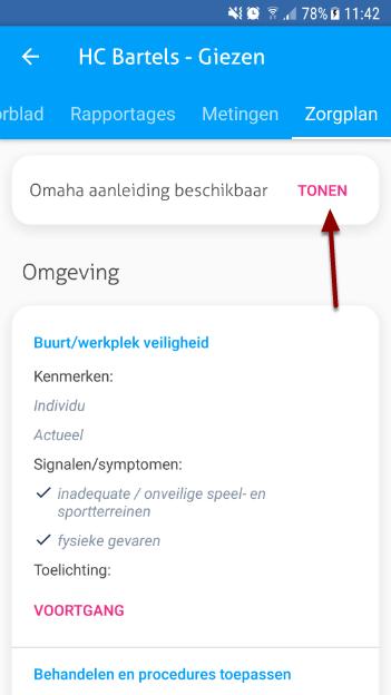 Aanleiding Indien er sprake is van een Omaha zorgplan waarbij ook een aanleiding aanwezig is, kan deze ook ingezien worden.