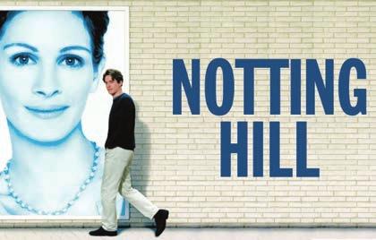 Filmavond Notting hill Waar ben je als gewone man wanneer de femme fatale van het witte doek je kust? William Thacker heeft een reisboekenwinkel in het kleine deel van Londen, Notting Hill.