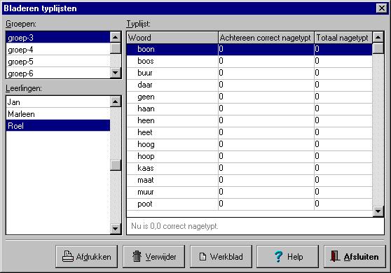 48 Bij de oefening "Typ het woord dat de meester zegt" moeten de leerling een bepaald percentage van een woordenlijst twee keer achtereen correct natypen.