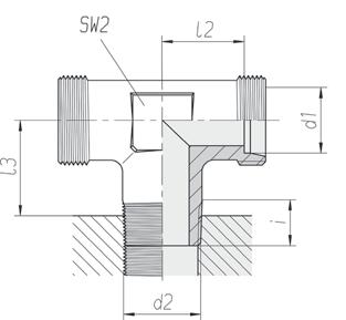 T-inschroefkoppelingen TESR CON en TESR CON -M+D TESR CON T-inschroefkoppeling. Draadaansluiting: BSP conisch. Eriks-AT Werkdruk Draad Afmeting mm SLW Artikelnr. Bestelcode. Voss nr.