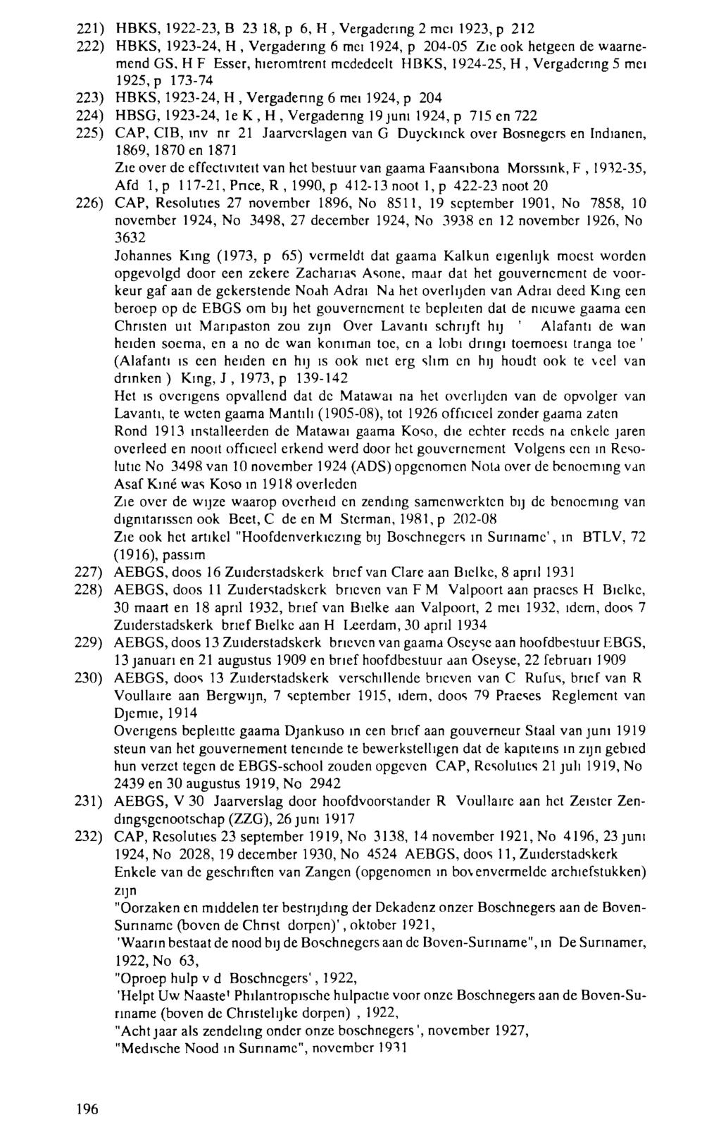 221) HBKS, 1922-23, В 23 18, ρ 6, H, Vergadering 2 mei 1923, ρ 212 222) HBKS, 1923-24, Η, Vergadering 6 mei 1924, ρ 204-05 Zie ook hetgeen de waarnemend GS, Η F Esser, hieromtrent mededeelt HBKS,