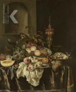 1645-1655 Munich, art dealer Stilleven met fruit, krab,
