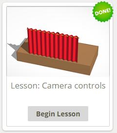 2.3. Tinkercad Basics les: Camera Controls In de tweede les, Camera