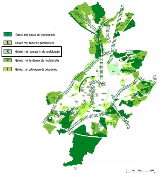 UIT HET GEMEENTELIJK STRUCTUURPLAN LEUVEN Het gemeentelijk structuurplan van de stad Leuven selecteert het gebied als een openruimtegebied met hoofdfunctie recreatie waar de gebruikswaarde voorrang