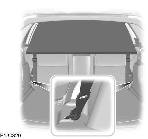 Grand C-MAX WAARSCHUWING Er zijn geen verankeringspunten voor het bagagenet achter de eerste stoelrij aangebracht, maar wel achter de tweede stoelrij.