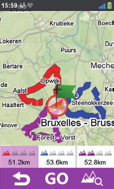 huidige locatie. Op die manier kunt u altijd uit verschillende routes kiezen.