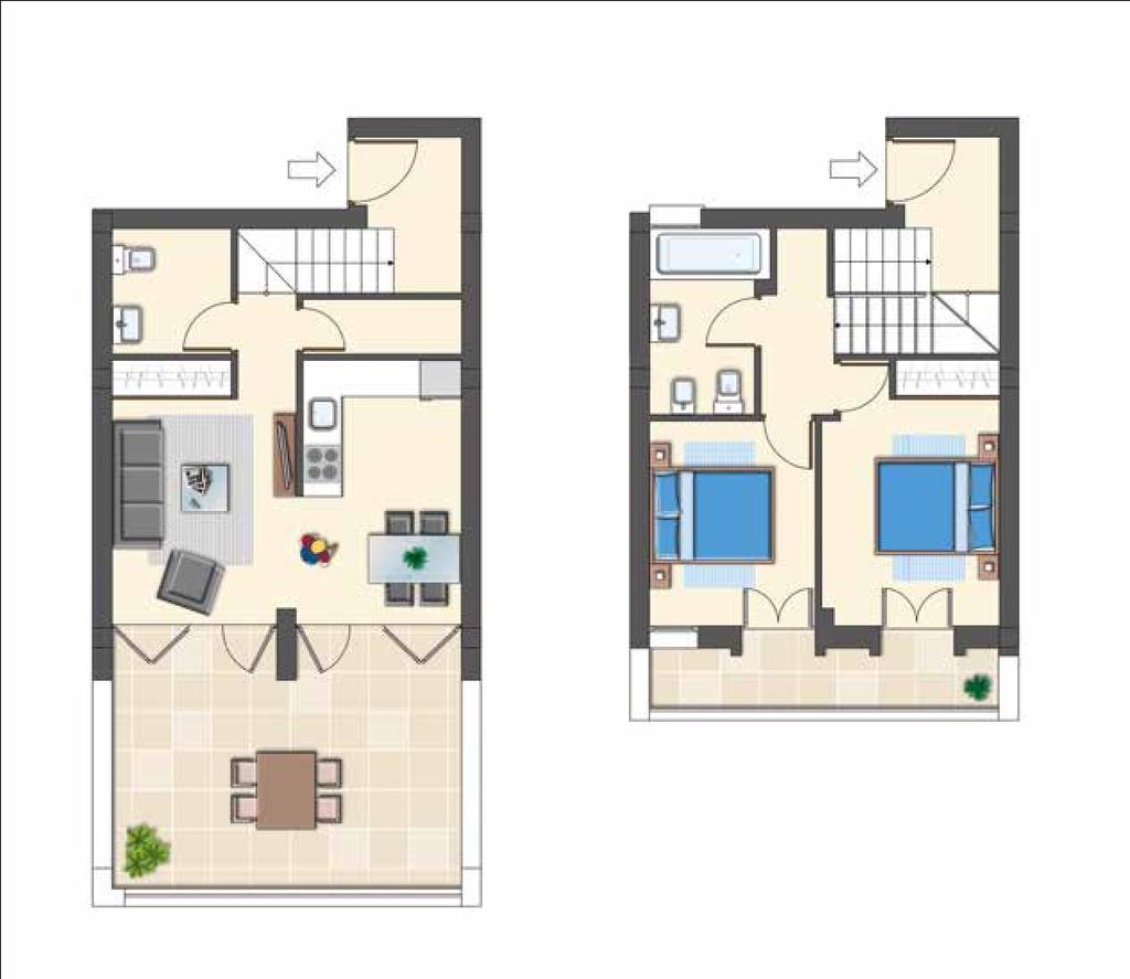 .. 85,12m 2 MODELO D PLANTA BAJA PLANTA ALTA SUPERFICIES CONSTRUIDAS