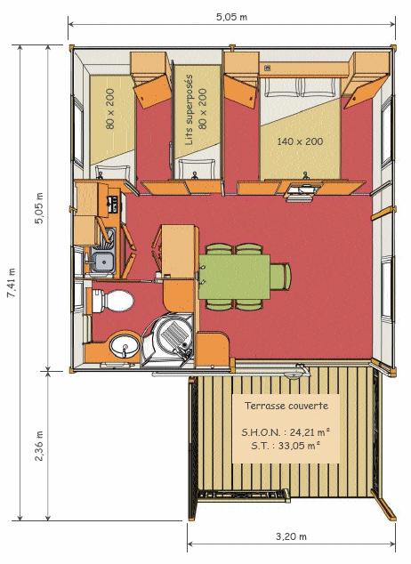 Separaat toilet, Compleet uitgeruste keuken, met onder andere een afzuigkap.