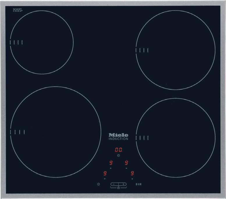 H 2566 BP 999* H 2666 BP 999* INDUCTIEKOOKVLAK 7711250 KM 6115 EasyControl-frontbediening met tiptoetsen, 4 kookzones, kookzone-uitbreiding, timers kookstartautomaat, restwarmtebenutting en