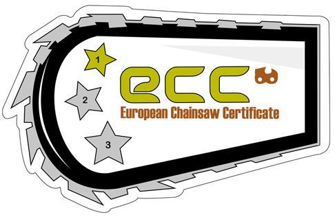 Examendocument Europees zaagbewijs ECC1+ECC2 European Chainsaw