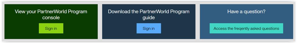 Ga dan naar het eerste menu PartnerWorld Program console.