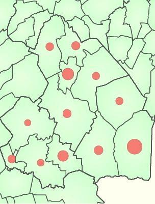 De dichtheid aan verenigingsschaatsers is daarentegen gemiddeld tot goed. De gemeente Groningen is met afstand de grootste gemeente van de provincie Groningen.