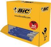 Merk BIC - medium punt Balpen Cristal, transparante houder met dop Kleuren: blauw, groen, rood, zwart doos van 50 stuks/kleur 23A3_1.kleur P50 doos 9,09 11,00 Kleur: blauw - valuepack van 90 st.