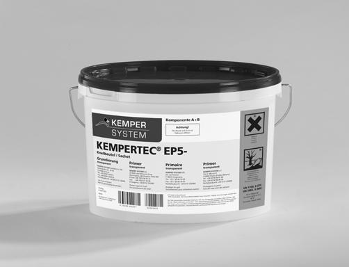 KEMPERTEC EP5- Primer Toepassing Als grondlaag van de voorbereide ondergrond voor erop KEMPEROL Afdichtingen Als hechtmiddel voor KEMPERDUR Zandafdekking in combinatie met KEMPERDUR NQ 0712