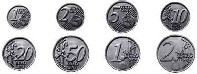 De nationale zijde toont het land van herkomst. Wel zijn alle munten in alle landen geldig.