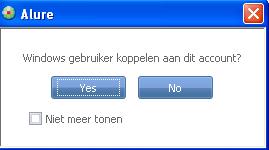 Wanneer u Ja selecteert, zal het loginscherm volgende keer bij het opstarten van Outlook niet meer gevraagd worden.